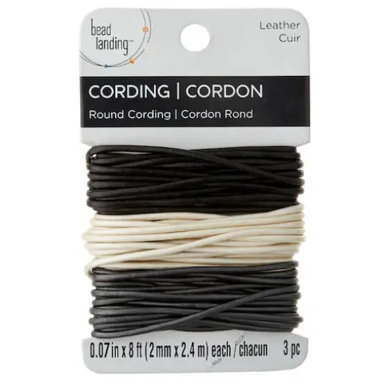 Neutral Colors Round Leather Cord By Bead Landing&trade; {1}