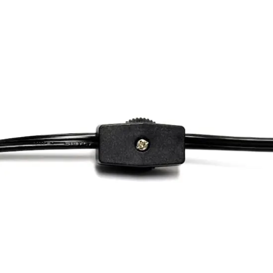 Simple Designs 10" Thimble Base Ceramic Table Lamp Black {8}