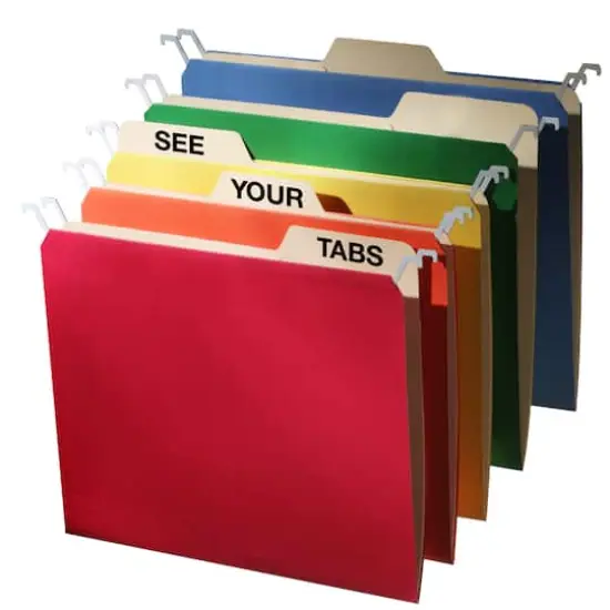 Find It Trading Tab View Assorted Colors Letter Hanging File Folder, 20ct. {3}