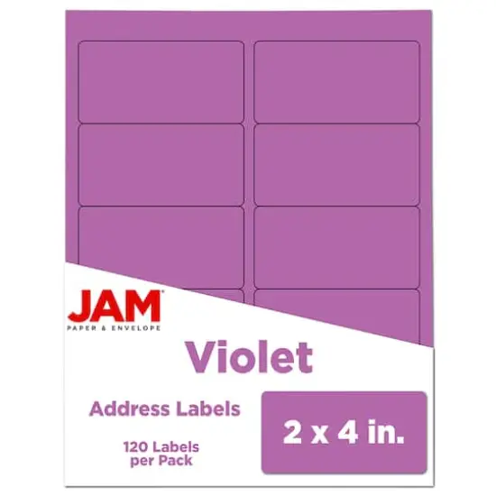 JAM Paper Standard Address Labels, 120ct. Violet {1}