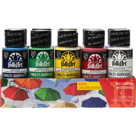 FolkArt&reg; Basics Multi-Surface Acrylic Paint {1}