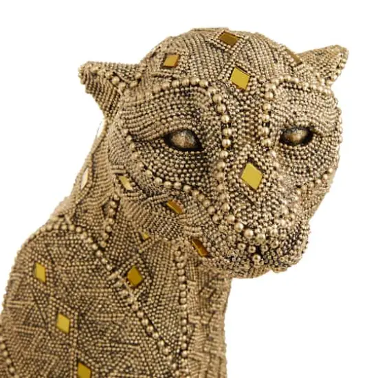 CosmoLiving by Cosmopolitan Gold Polystone Glam Sculpture, 21" x 8" x 14" {4}