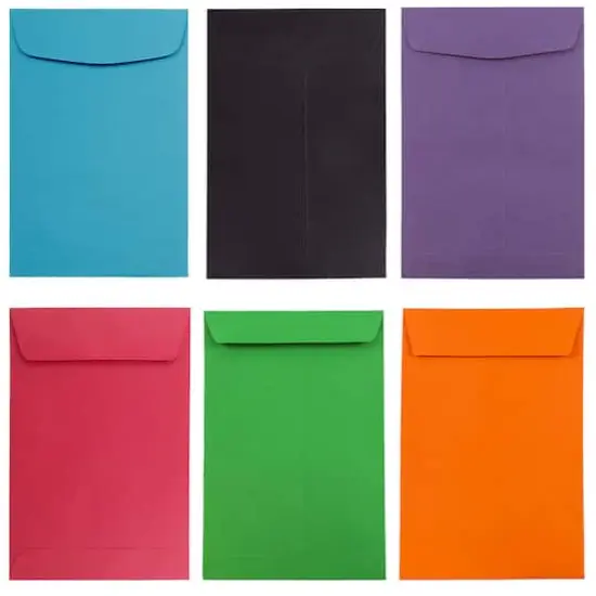 JAM Paper 6" x 9" Assorted Open End Catalog Envelopes, 60ct. {1}