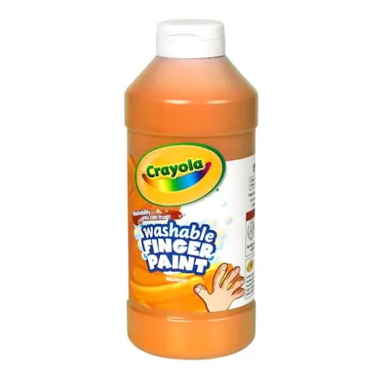 Crayola&reg; 3 Piece Washable Finger Paint, 16oz. Orange {4}