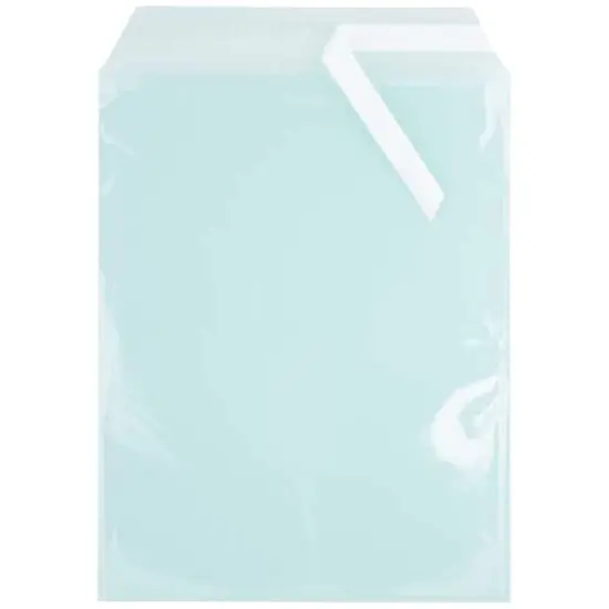 JAM Paper 8.93" x 11.25" Self Adhesive Closure Cello Sleeves, 100ct. Aqua {4}
