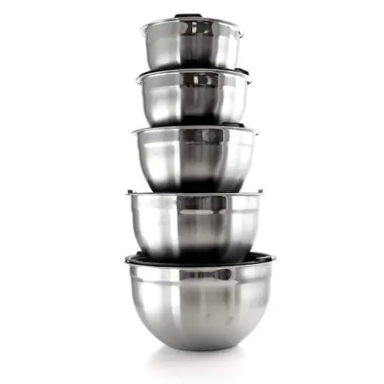 MegaChef Multipurpose Stackable Mixing Bowl Set with Lids {1}