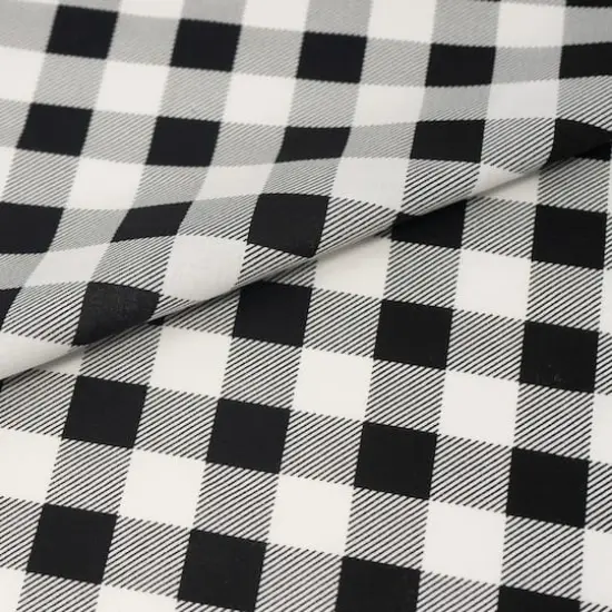 SINGER Christmas Black Buffalo Check Cotton Fabric {1}