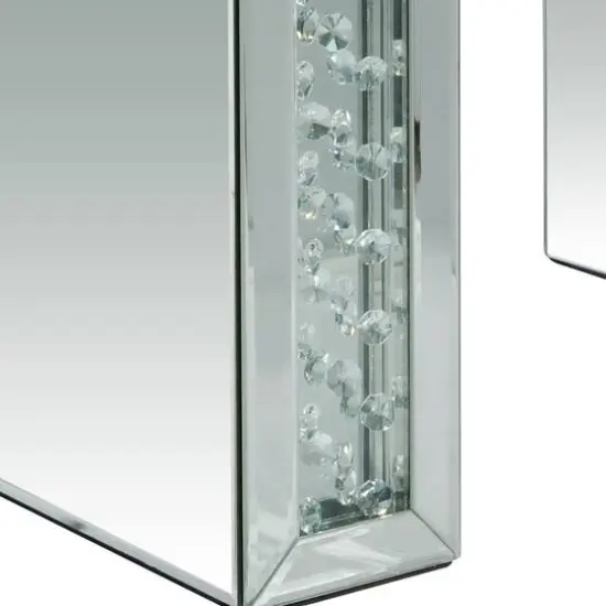 21" Silver Wood Glam Stool {6}