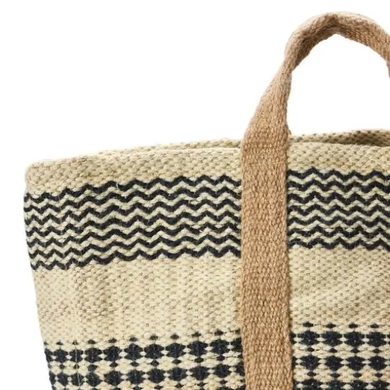 Hello Honey&reg; 24" Modern Boho Woven Jute Bag with Waterproof Liner and Contemporary Pattern {8}