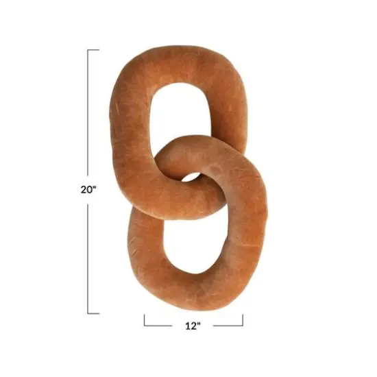 Hello Honey&reg; Gold Cotton Velvet Chain Link Pillow {4}