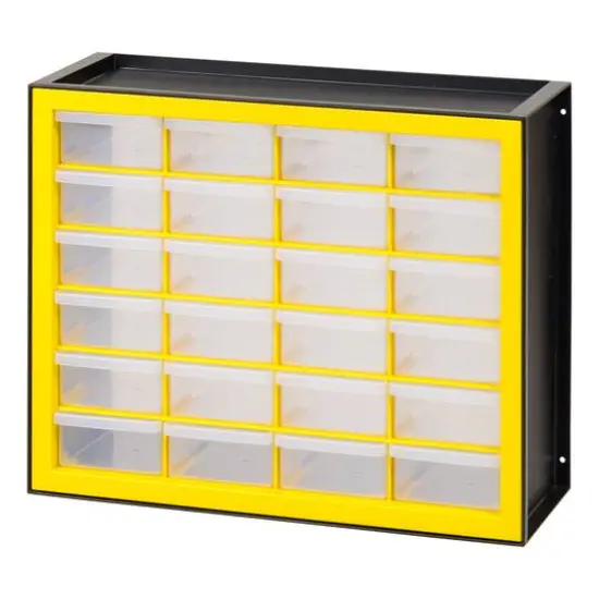 IRIS&reg; Yellow & Black 24-Drawer Parts Cabinet {6}