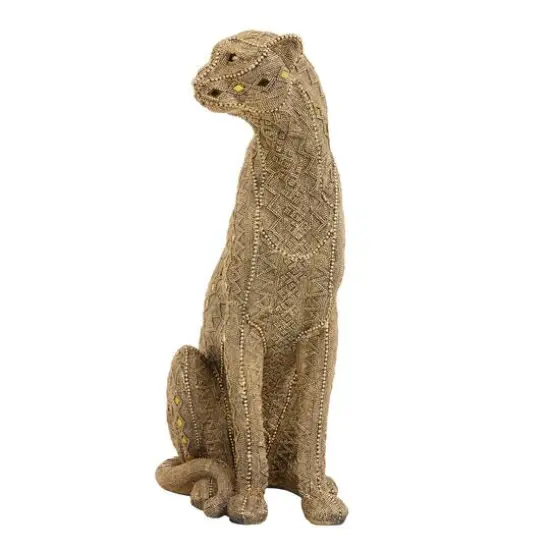 CosmoLiving by Cosmopolitan Gold Polystone Glam Sculpture, 21" x 8" x 14" {3}