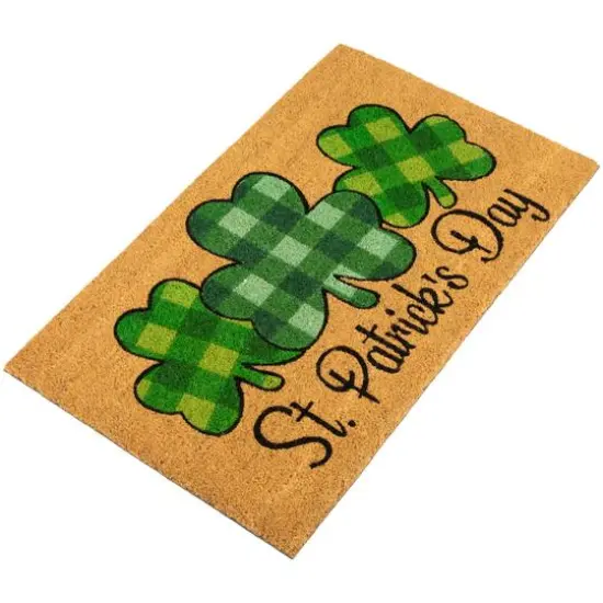 Plaid Shamrocks Doormat  {5}