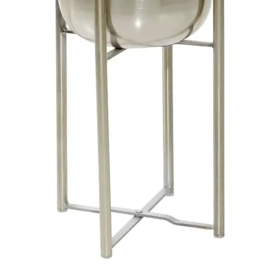 Silver Metal Glam Planter Set {6}