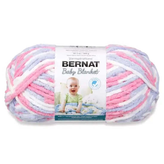 4 Pack Bernat&reg; Baby Blanket&trade; YarnPink/Blue Ombre {1}