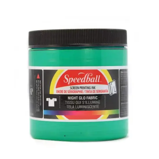 Speedball&reg; Night Glo Fabric Screen Printing Ink, 8oz. Green {1}