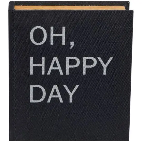 Black Oh, Happy Day Linen Storage Book Box Set {6}