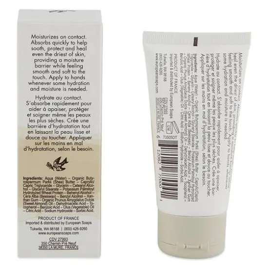 European Soaps Unscented De La Terre Hand Cream, 50mL {3}