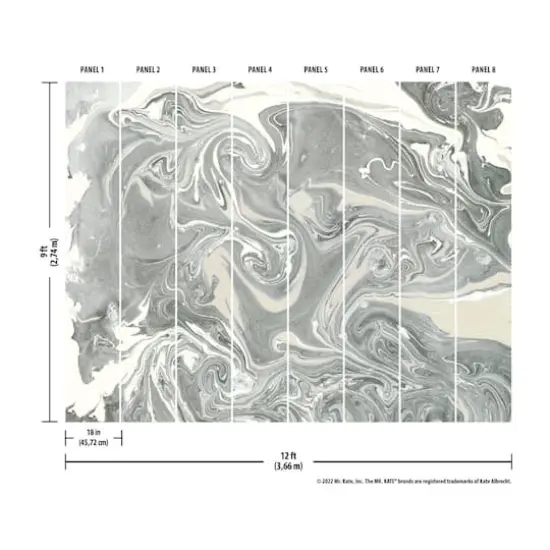 RoomMates Mr. Kate Acrylic Pour Peel & Stick Wallpaper Mural {5}