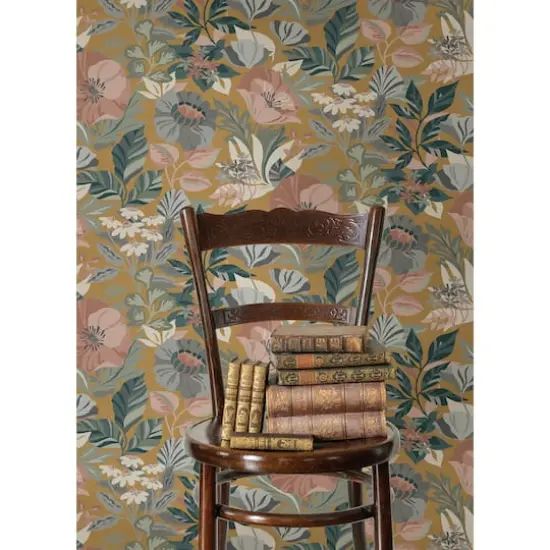 RoomMates Poppy Fields Peel & Stick Wallpaper Mustard {6}