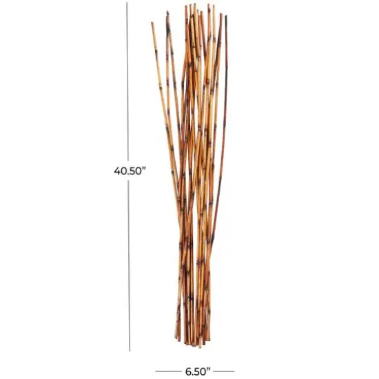 41" Brown Bamboo Sticks Natural Foliage {6}