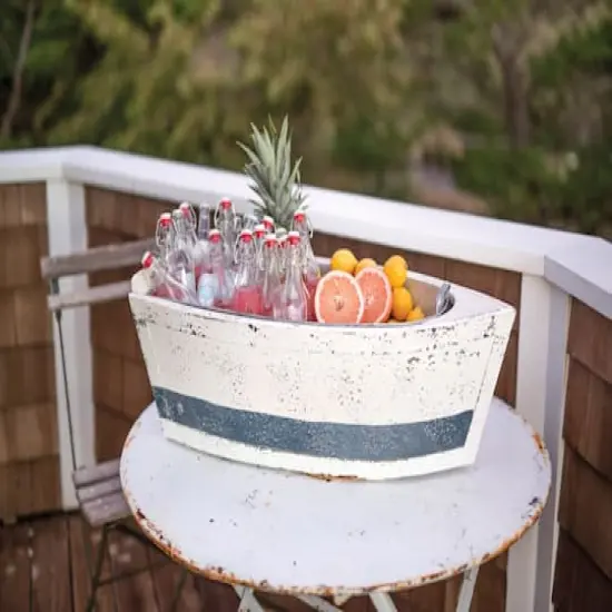 Hello Honey&reg; 33" Wood Boat with Tin Insert {4}