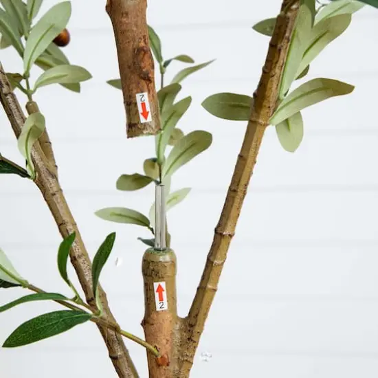 9ft. Potted Artificial Olive Tree with Natural Trunk {2}