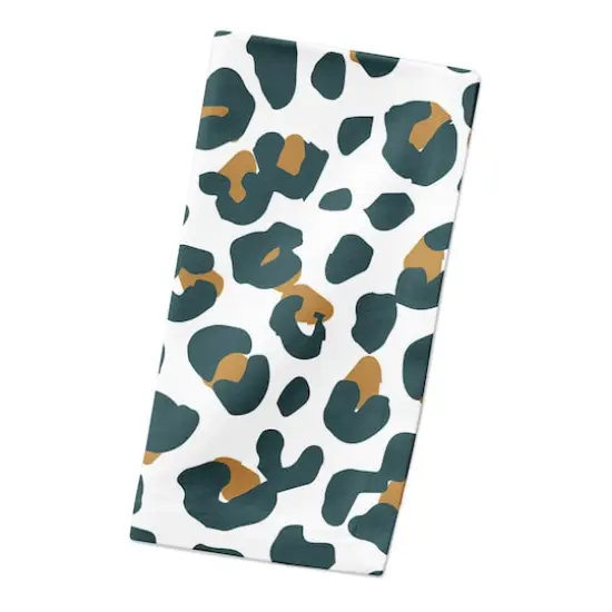 Leopard Cotton Twill Napkin White {3}