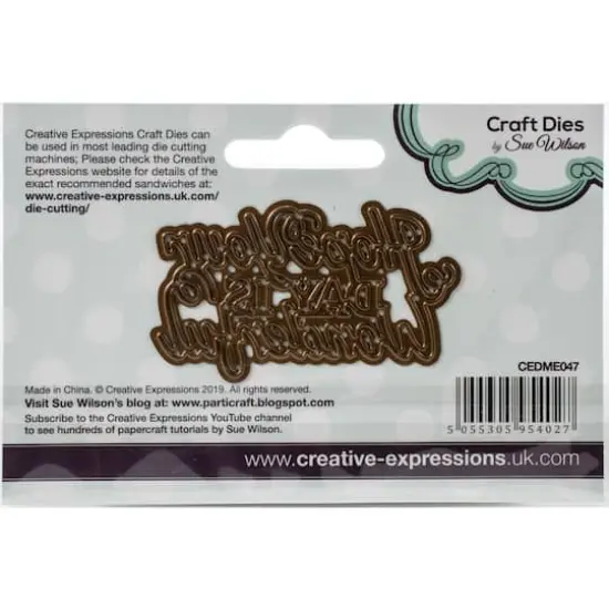 Creative Expressions Mini Expressions Hope Your Day Wonderful Craft Die {4}