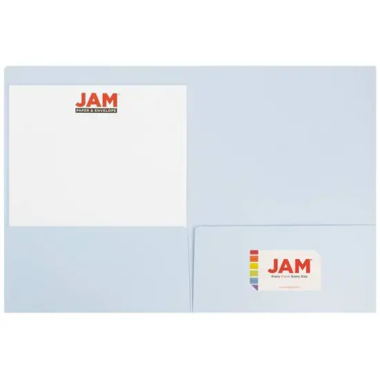 JAM Paper Premium Matte 2-Pocket Folders, 6ct. Baby Blue {5}