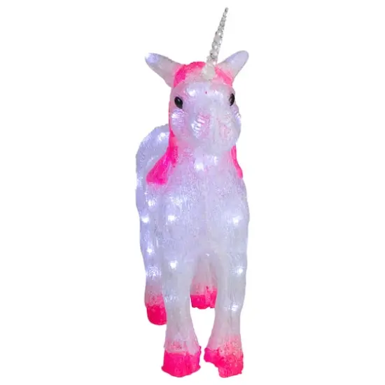 23" Lighted Commercial Grade Acrylic Unicorn Christmas Display Decoration {4}