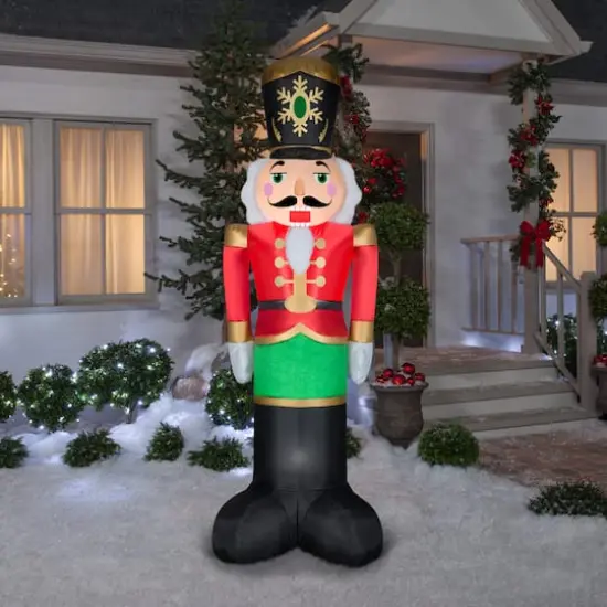 8ft. Airblown&reg; Inflatable Mixed Media Luxe Nutcracker {4}