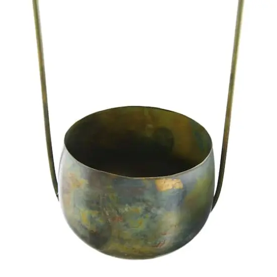 Hello Honey&reg; 20" Oxidized Metal Hanging Planter {5}