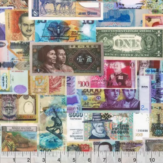 Robert Kaufman Foreign Currency Cotton Fabric {3}