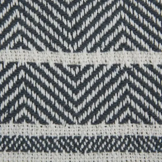 DII&reg; Navy & Mineral 2-Tone Chevron Stripe Throw {3}