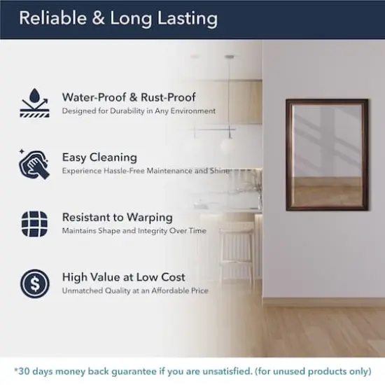 Head West&reg; Oil Rubbed Bronze Rectangular Framed Vanity Wall Mirror {5}