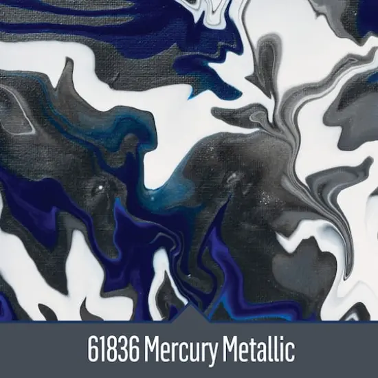 FolkArt&reg; Drizzle&trade; Pre-Mixed Acrylic Pouring Paint, 9oz. Mercury Metallic {3}