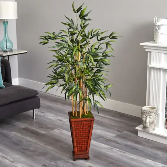 4.5ft. Bamboo Tree in Bamboo Tower Planter {5}
