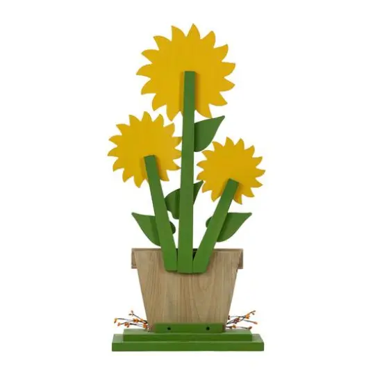 Glitzhome&reg; 29" Fall Wood Sunflowers Porch D&eacute;cor {8}