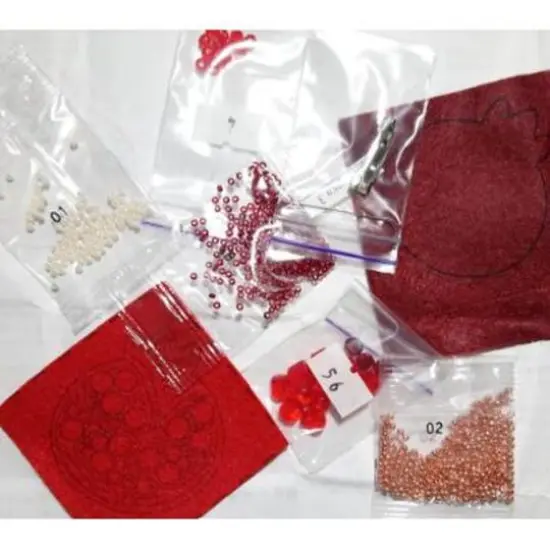 Crystal Art Beadwork Kit For Creating Brooch Pomegranate {8}