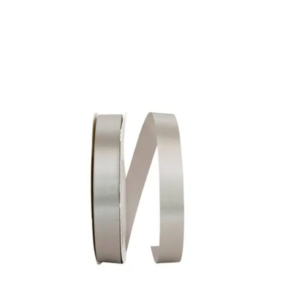 JAM Paper 7/8" x 100yd. Single Face Satin Allure Ribbon Silver {1}