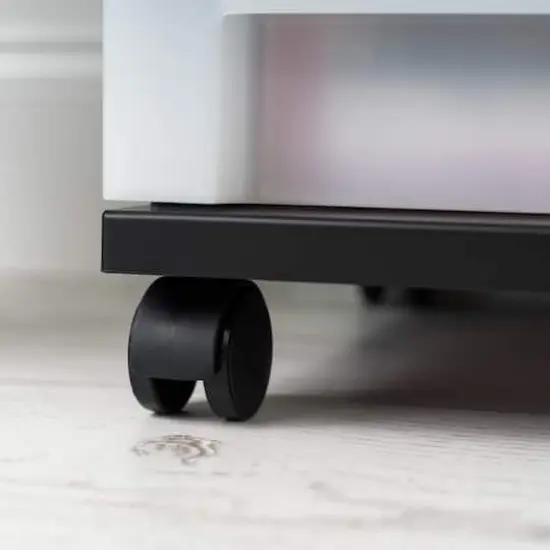 IRIS Black 4-Drawer Medium Cart With Organizer Top {8}