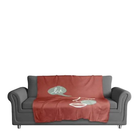 Hi Abstract Figure 50" x 60" Coral Fleece Blanket {4}