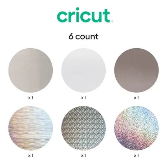 Cricut&reg; Permanent Holographic Vinyl, Silver Sampler {3}