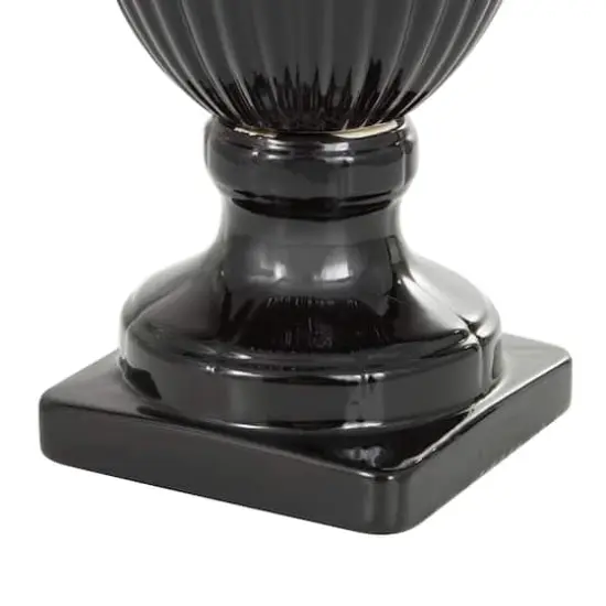 Black Ceramic Decorative Jar {6}