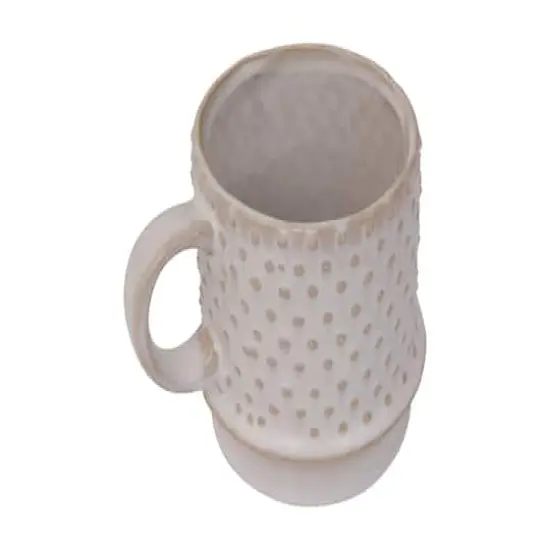 Hello Honey&reg; White Hobnail Pattern Stoneware Mug Set {5}
