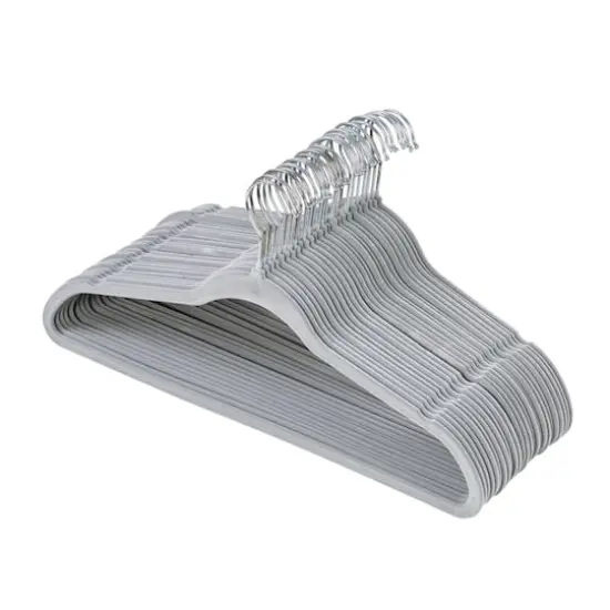 Honey Can Do Gray Slim-Profile Non-Slip Velvet Hangers, 25ct. {7}