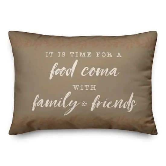 Food Coma Time Throw Pillow {1}