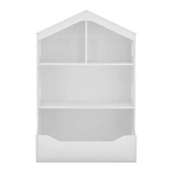 Delta Children Bianca White Playhouse Bookcase with Toy Storage {1}