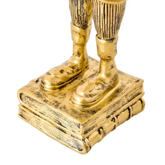 American Art Decor The Fox and Rabbit Gold Resin Tabletop Bar Decor - 8" x 2.25" x 2.25", 8.75" x 2" x 2.25" {7}